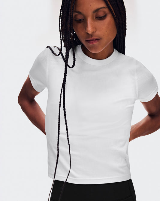 Women's All-Day Ribbed T-Shirt White - US 6846