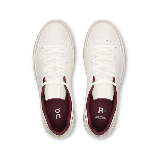 Men's THE ROGER Centre Court Ivory | Maroon - US 6698
