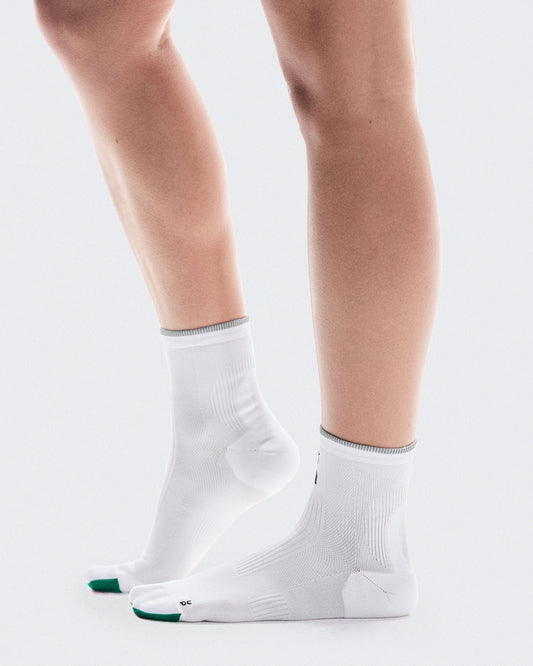 Elite Run Sock Mid White | Ivory - US 5659