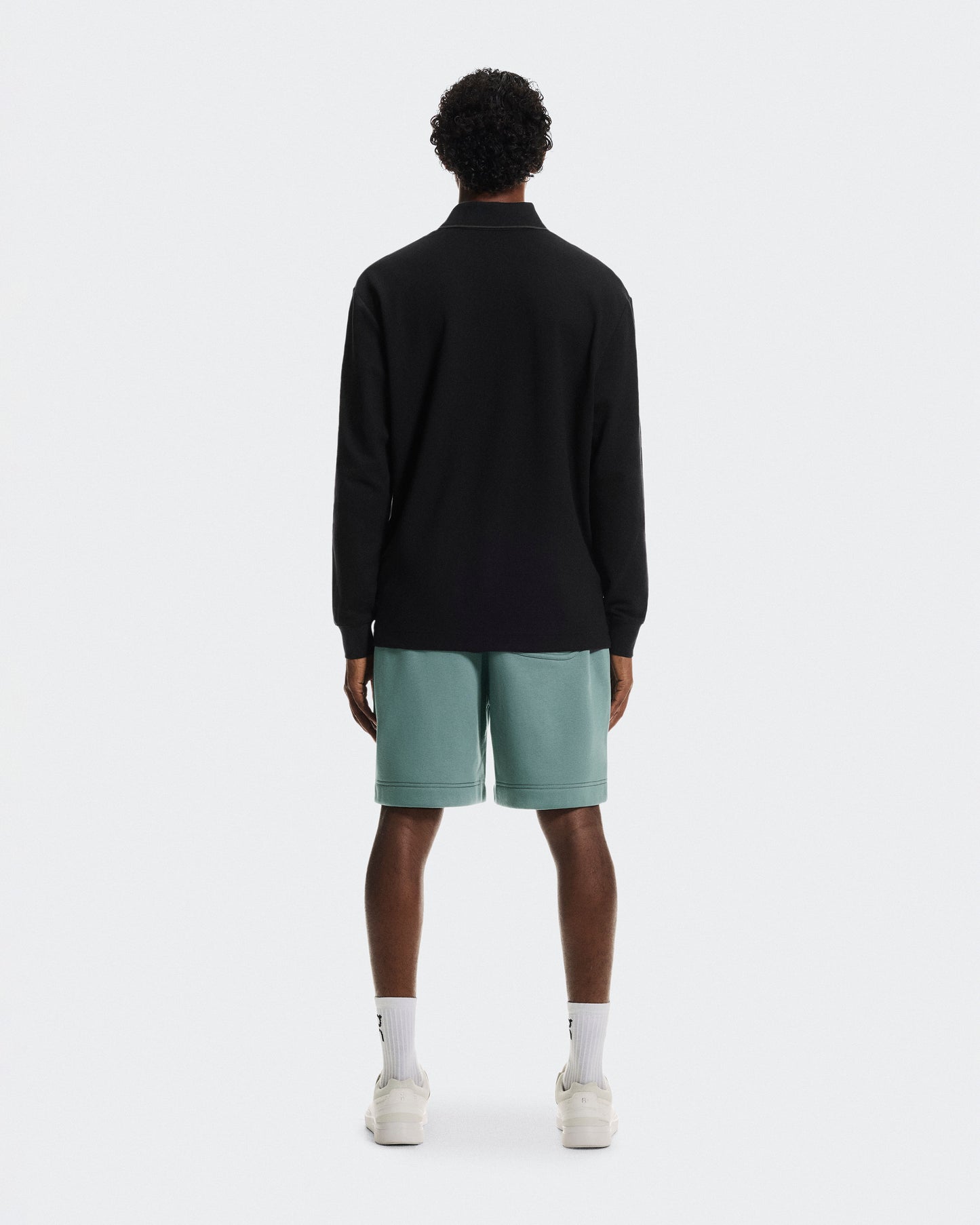 Men's Courtside Long-T Polo Black | Eclipse - US 7279