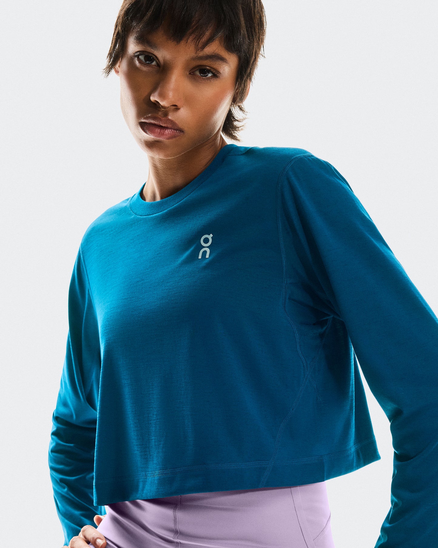 Women's Train Long-T Crop Tempest - US 3967