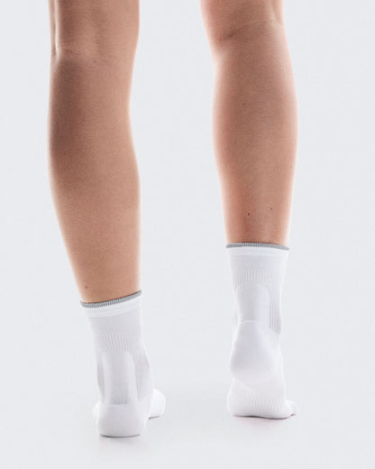 Elite Run Sock Mid White | Ivory - US 5659