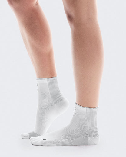 Performance Run Sock Mid White | Glacier - US 7662