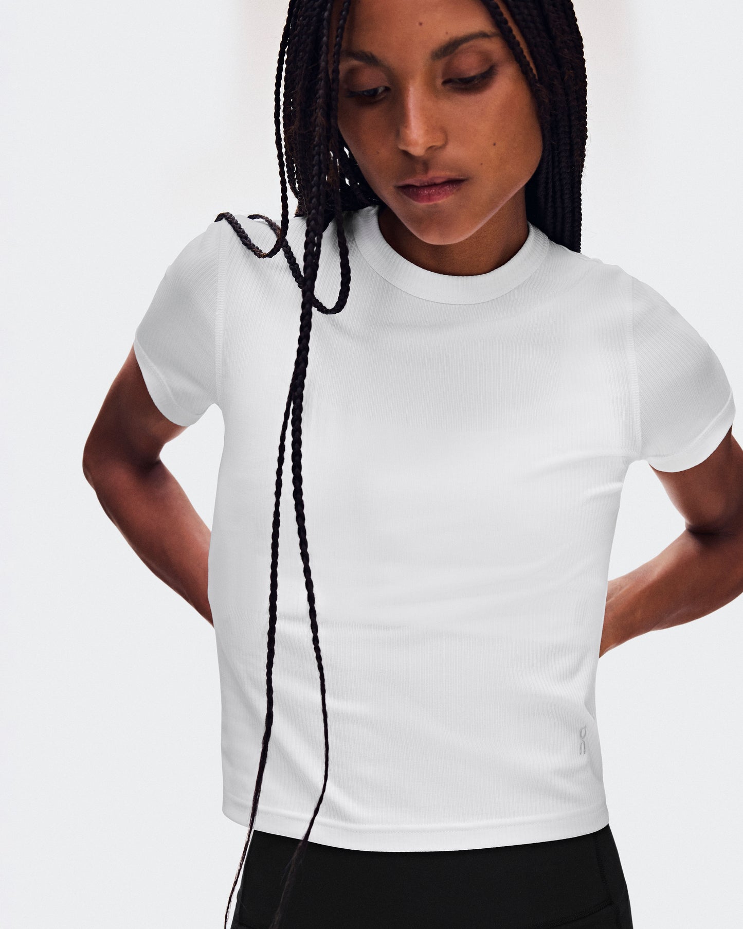 Women's All-Day Ribbed T-Shirt White - US 6846