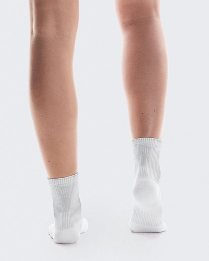 Performance Run Sock Mid White | Glacier - US 7662