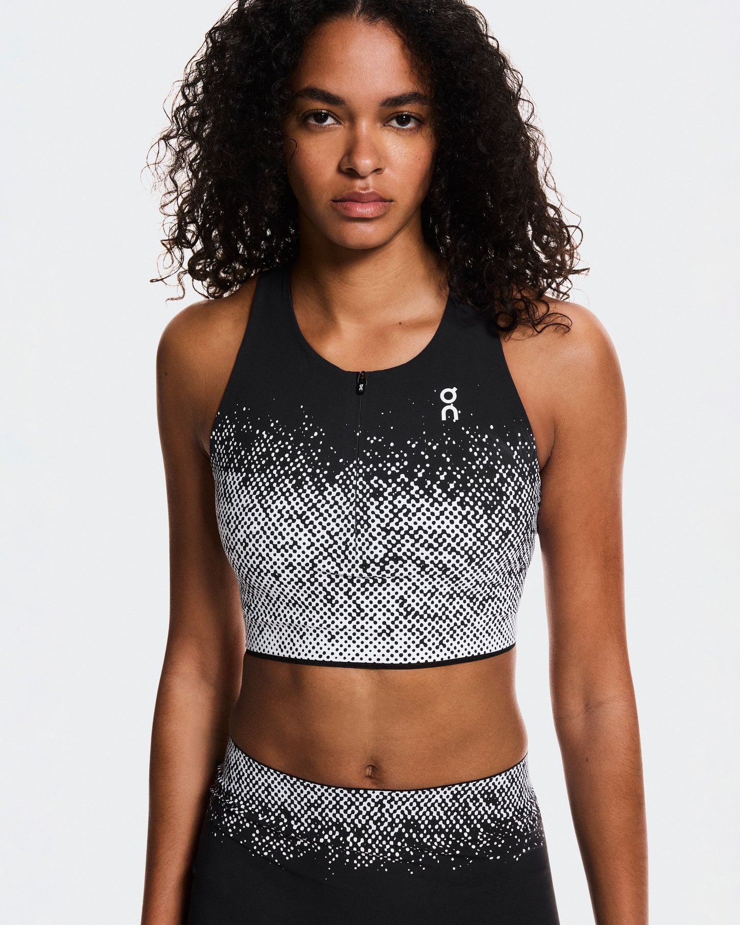 Women's Zero Crop White | Black - US 5875