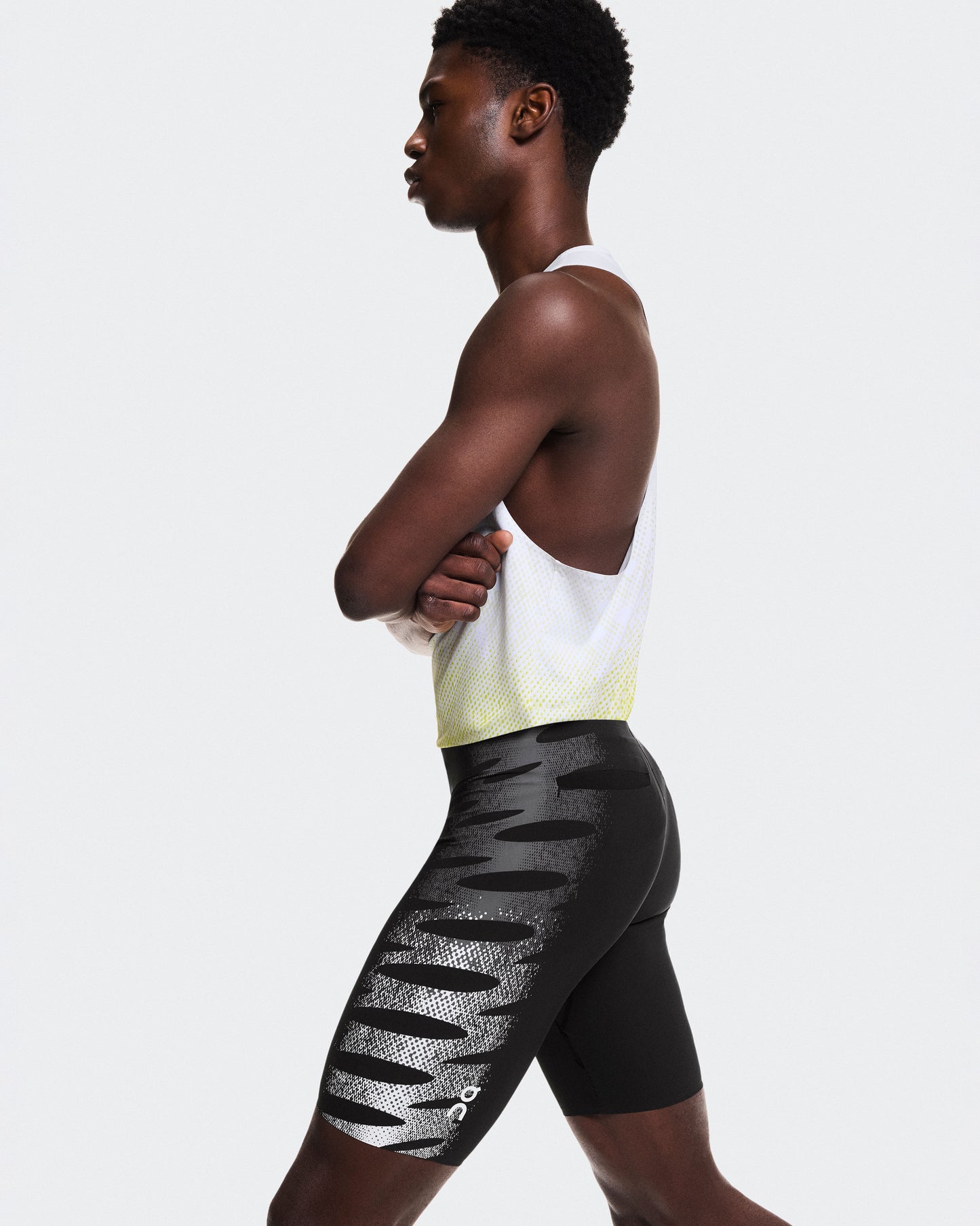 Men's Zero Half Tights Iron | White - US 6990