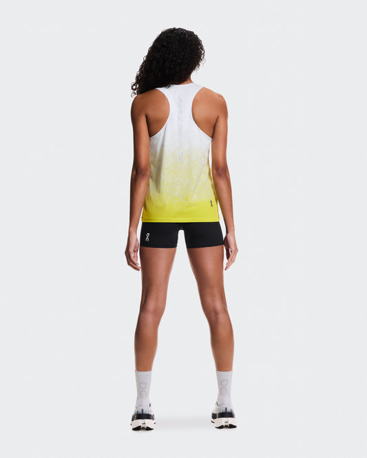 Women's Zero Singlet White | Lime - US 2206