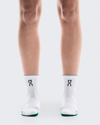 Elite Run Sock Mid White | Ivory - US 5659