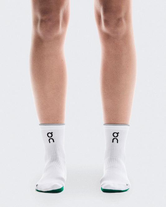Elite Run Sock Mid White | Ivory - US 5659