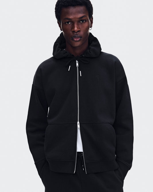 Men's Club Collective Full Zip Hoodie Black - US 7212