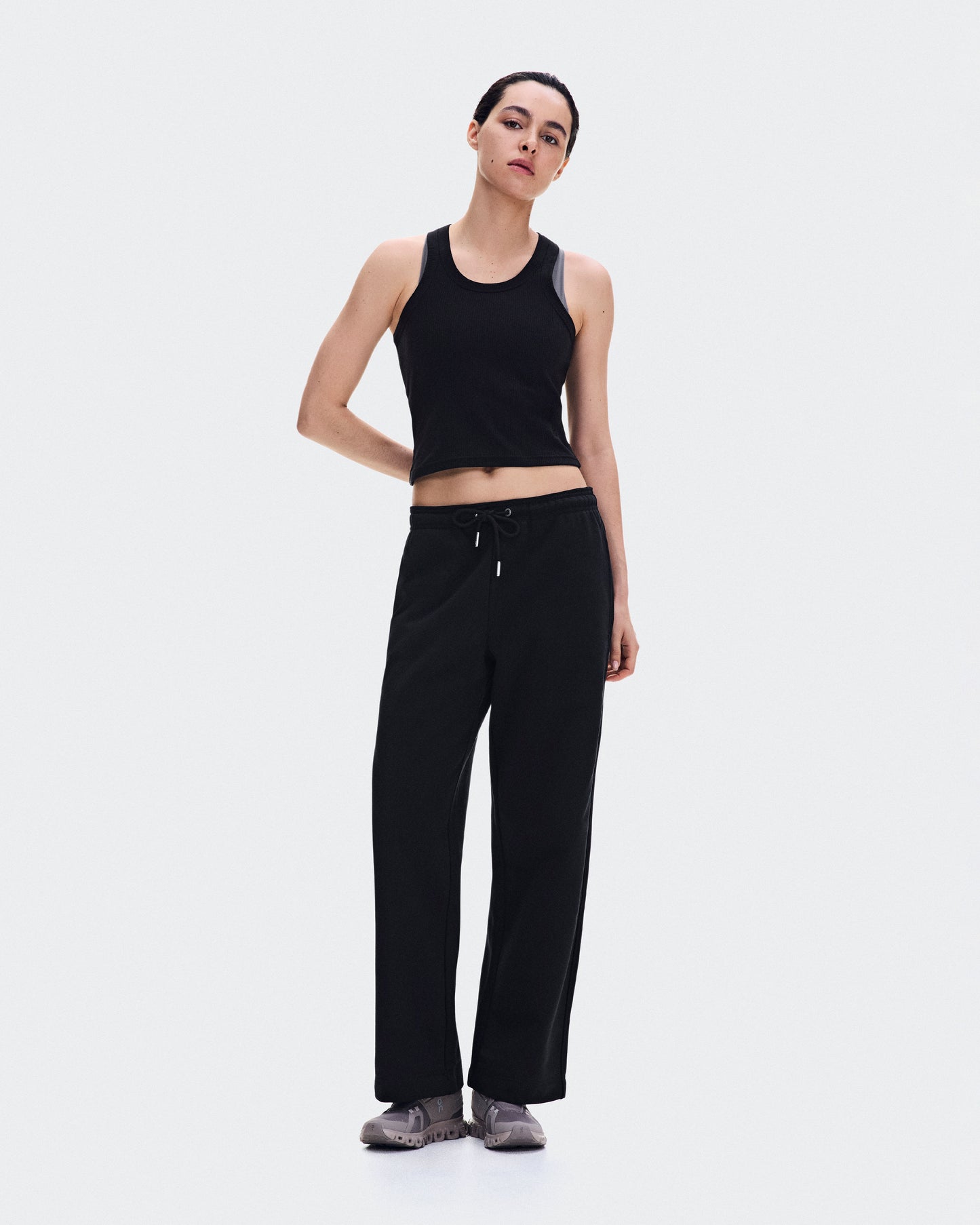 Women's All-Day Ribbed Tank Black - US 1393