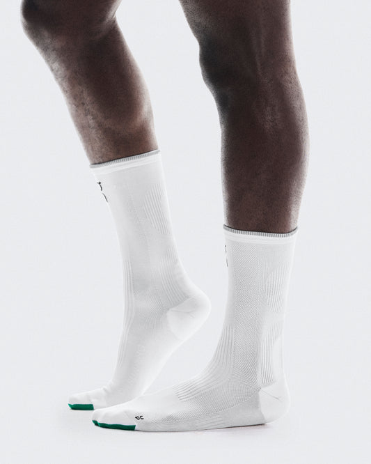 Elite Run Sock High White | Ivory - US 9530