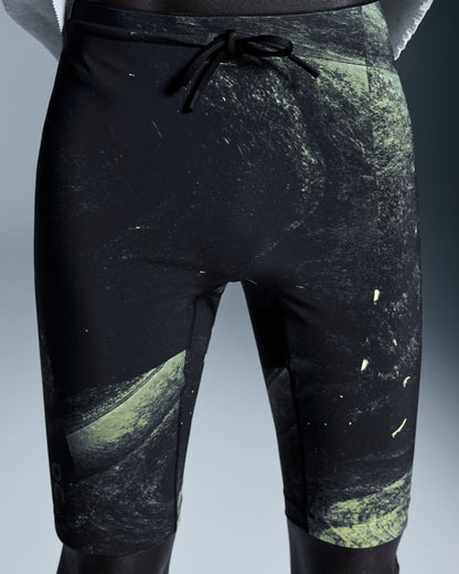 Men's Race Tights Half Black | Limelight - US 1779