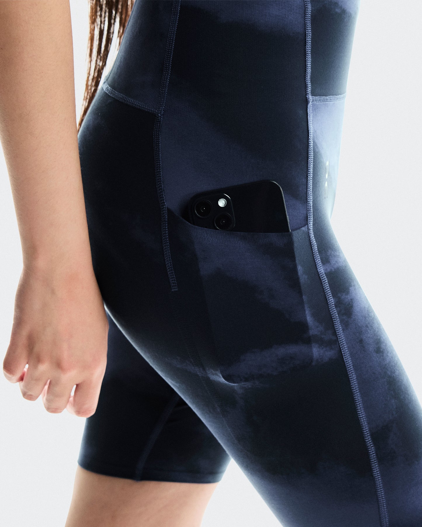 Women's Studio Tights Short Acai | Navy - US 9463
