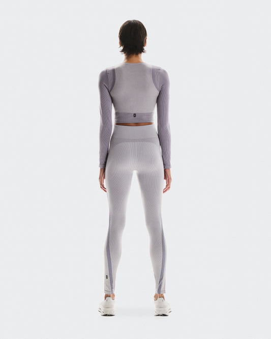Women's Studio Knit Long-T Crop Lilac | Cosmos - US 4831