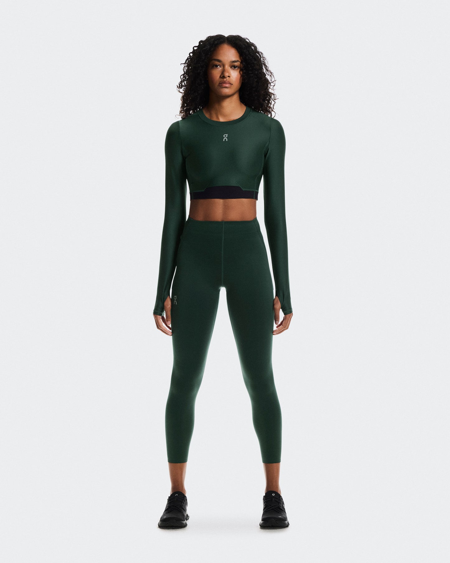 Women's Train Long Sleeve Crop Obsidian - US 3701