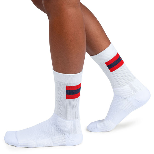 Women's Tennis Sock White | Red - US 3077