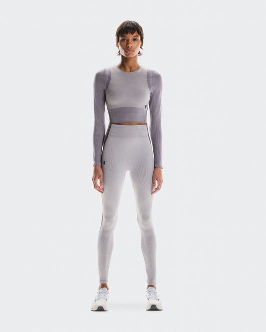Women's Studio Knit Long-T Crop Lilac | Cosmos - US 4831