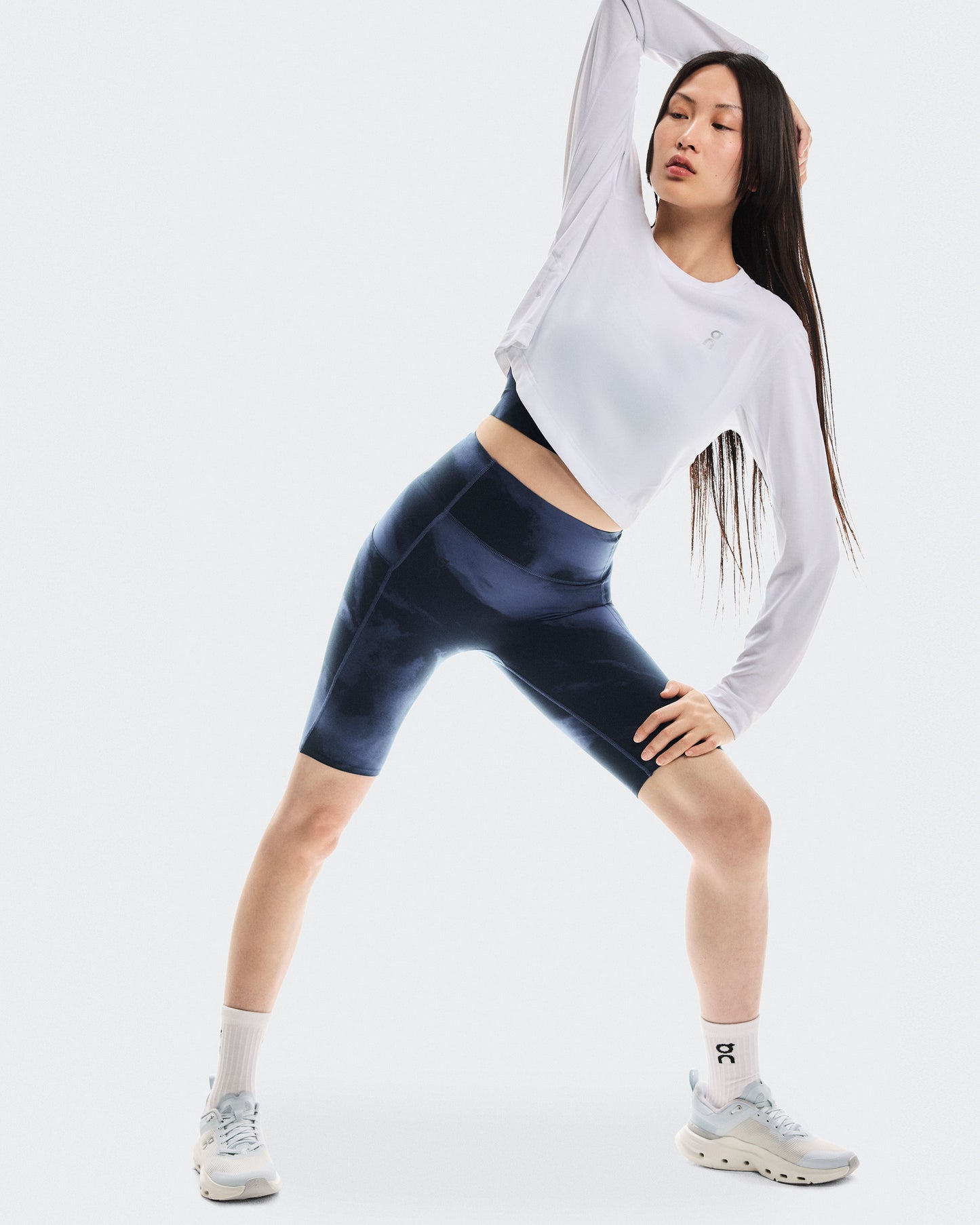 Women's Studio Tights Short Acai | Navy - US 9463
