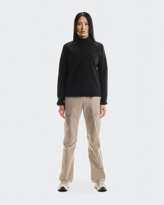 Women's Trek Quarterzip Black - US 8871