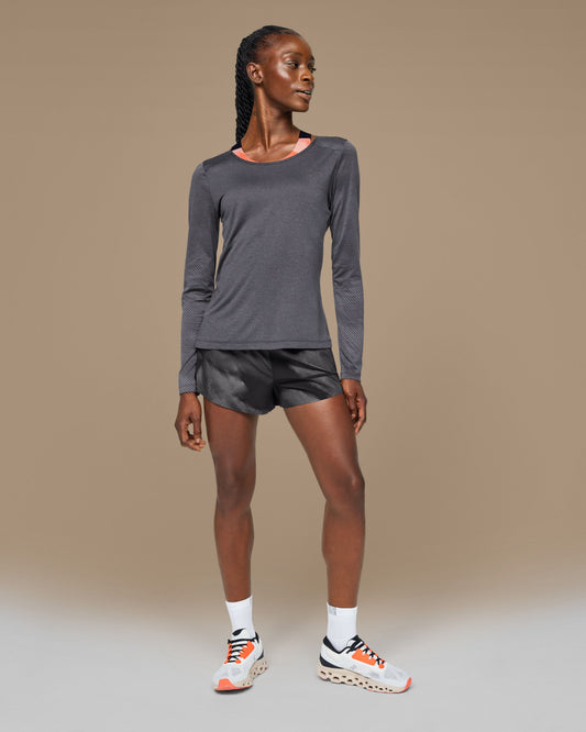 Women's Performance Long-T Lumos Black | Iron - US 7169